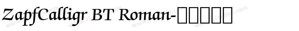 ZapfCalligr BT Roman字体转换